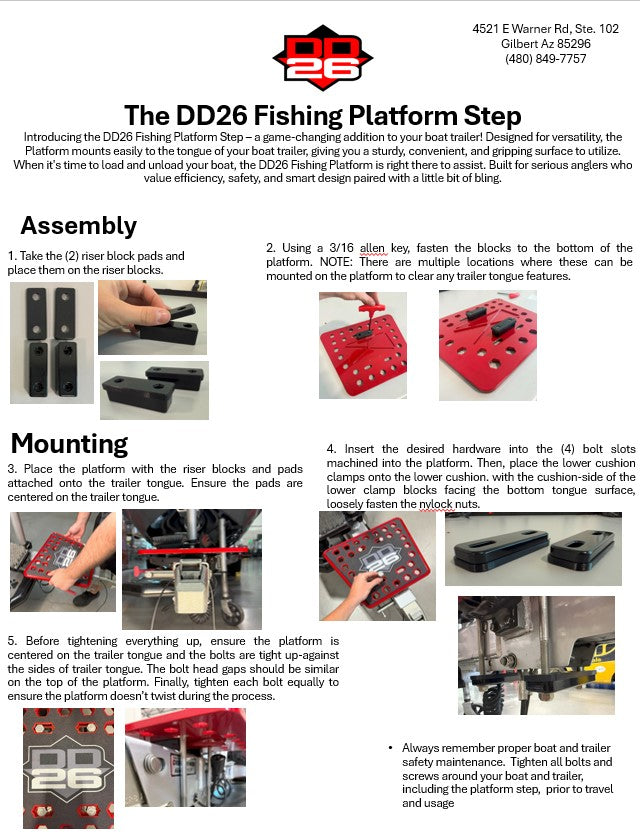 DD26 Fishing Billet Platform Step