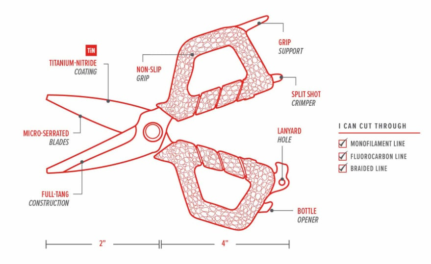 gerber braided fishing line scissors Bubba Shears
