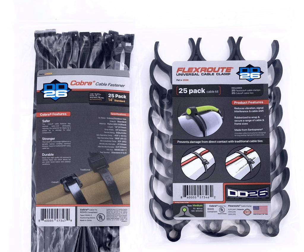 DD26 Fishing Flexroute Cable Clamp Kit 8pk