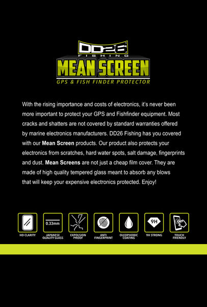 DD26 Fishing Mean Screen Anti Glare tempered glass that fits the Humminbird Solix 10 all Gens